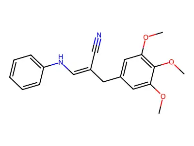 3-苯胺基-2-(3,4,5-三甲氧基苄基)丙烯腈 structure