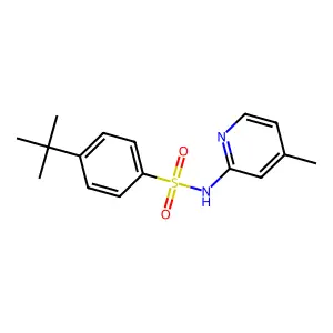 4-tert-Butyl-N-(4-methyl-2-pyridinyl)benzenesulfonamide structure