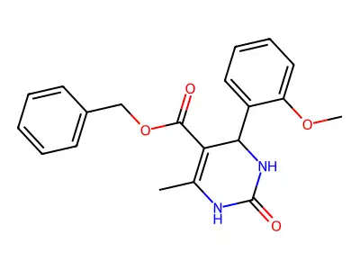 benzyl 4-(2-methoxyphenyl)-6-methyl-2-oxo-1,2,3,4-tetrahydropyrimidine-5-carboxylate structure