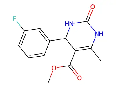 Methyl 4-(3-fluorophenyl)-6-methyl-2-oxo-1,2,3,4-tetrahydropyrimidine-5-carboxylate structure