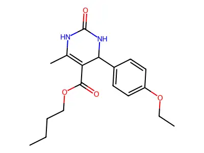 butyl 4-(4-ethoxyphenyl)-6-methyl-2-oxo-1,2,3,4-tetrahydropyrimidine-5-carboxylate structure