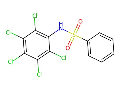 N-(2,3,4,5,6-pentachlorophenyl)benzenesulfonamide structure