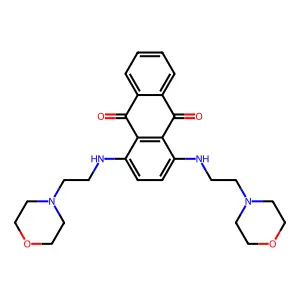 Anthraquinone, 1,4-bis((2-morpholinoethyl)amino)- structure