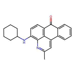 7H-Naphtho[1,2,3-de]quinolin-7-one, 4-(cyclohexylamino)-2-methyl- structure
