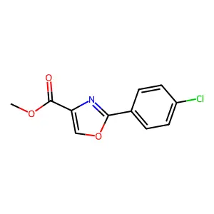 Methyl 2-(4-chlorophenyl)-1,3-oxazole-4-carboxylate structure
