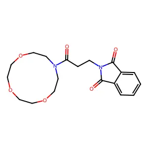 2-[3-Oxo-3-(1,4,7-trioxa-10-aza-cyclododec-10-yl)-propyl]-isoindole-1,3-dione structure