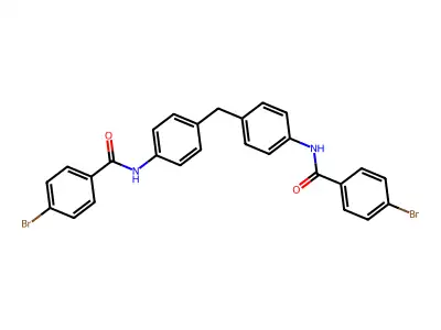4-bromo-N-(4-{4-[(4-bromobenzoyl)amino]benzyl}phenyl)benzamide structure