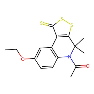 1-(8-Ethoxy-4,4-dimethyl-1-sulfanylidenedithiolo[3,4-c]quinolin-5-yl)ethanone structure