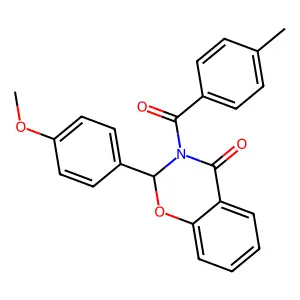 2-(4-Methoxyphenyl)-3-(p-toluoyl)-1,3-benzoxazin-4-one structure