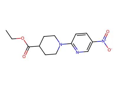 Ethyl 1-(5-nitropyridin-2-yl)piperidine-4-carboxylate structure