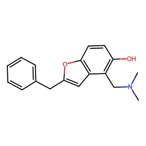 2-Benzyl-4-[(dimethylamino)methyl]-1-benzofuran-5-ol structure
