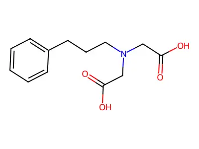 2-[Carboxymethyl(3-phenylpropyl)amino]acetic acid structure