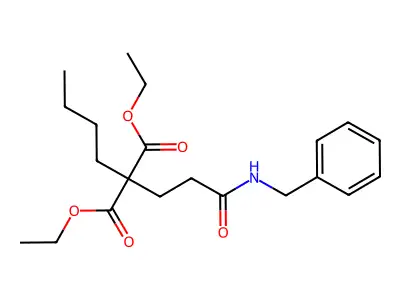 Diethyl [3-(benzylamino)-3-oxopropyl](butyl)propanedioate structure