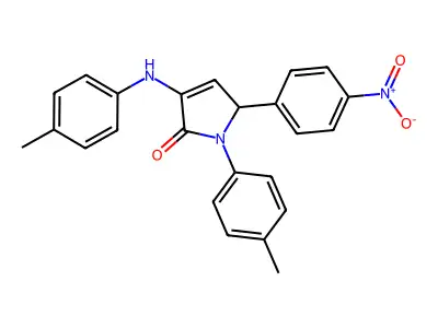 5-(4-Nitro-phenyl)-1-p-tolyl-3-p-tolylamino-1,5-dihydro-pyrrol-2-one structure