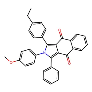 3-(4-Ethylphenyl)-2-(4-methoxyphenyl)-1-phenylbenzo[f]isoindole-4,9-dione structure