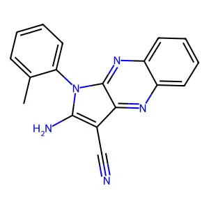 2-Amino-1-(2-methylphenyl)pyrrolo[3,2-b]quinoxaline-3-carbonitrile structure