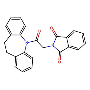 2-[2-(5,6-Dihydrobenzo[b][1]benzazepin-11-yl)-2-oxoethyl]isoindole-1,3-dione structure