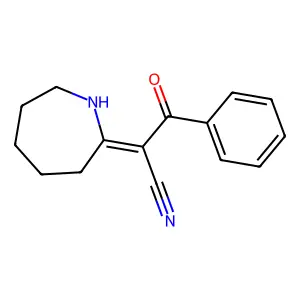 (2Z)-2-(azepan-2-ylidene)-3-oxo-3-phenylpropanenitrile structure