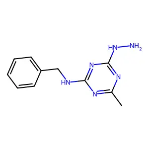 N-benzyl-4-hydrazinyl-6-methyl-1,3,5-triazin-2-amine structure