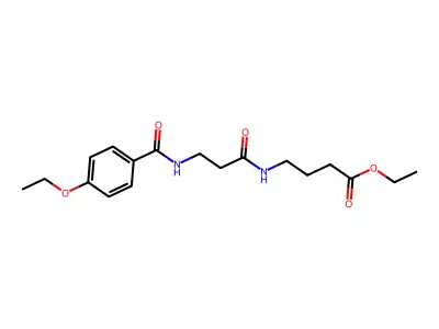 Ethyl 4-[3-[(4-ethoxybenzoyl)amino]propanoylamino]butanoate structure