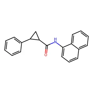 N-(naphthalen-1-yl)-2-phenylcyclopropanecarboxamide structure