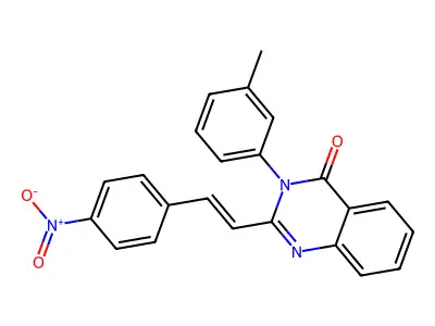 3-(3-methylphenyl)-2-[(E)-2-(4-nitrophenyl)ethenyl]quinazolin-4-one structure