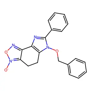 6-(benzyloxy)-7-phenyl-5,6-dihydro-4H-imidazo[4,5-e][2,1,3]benzoxadiazole 3-oxide structure