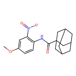 N-(4-methoxy-2-nitrophenyl)adamantane-1-carboxamide structure