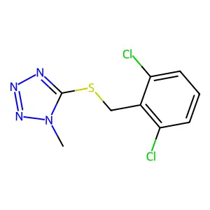 2,6-dichlorobenzyl 1-methyl-1H-tetraazol-5-yl sulfide structure