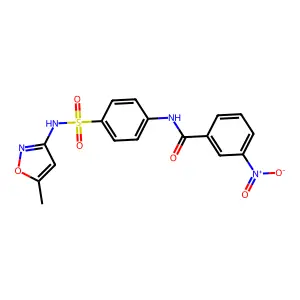 N-{4-[(5-methyl-1,2-oxazol-3-yl)sulfamoyl]phenyl}-3-nitrobenzamide structure