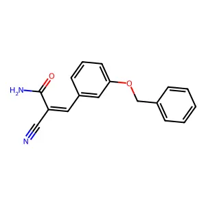 3-[3-(Benzyloxy)phenyl]-2-cyanoprop-2-enamide structure