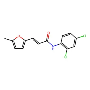 (2E)-N-(2,4-dichlorophenyl)-3-(5-methylfuran-2-yl)prop-2-enamide structure