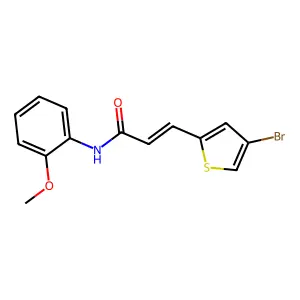 (2E)-3-(4-bromothiophen-2-yl)-N-(2-methoxyphenyl)prop-2-enamide structure