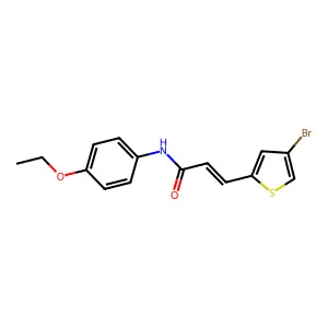 (E)-3-(4-bromothiophen-2-yl)-N-(4-ethoxyphenyl)acrylamide structure