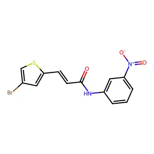 (E)-3-(4-bromothiophen-2-yl)-N-(3-nitrophenyl)prop-2-enamide structure