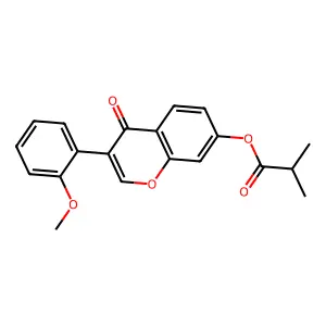 3-(2-methoxyphenyl)-4-oxo-4H-chromen-7-yl 2-methylpropanoate structure