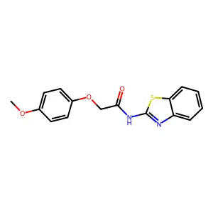 N-(1,3-benzothiazol-2-yl)-2-(4-methoxyphenoxy)acetamide structure
