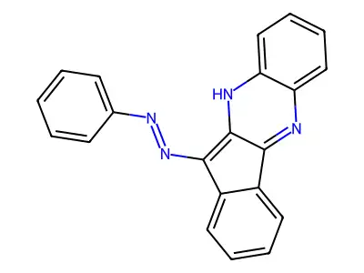 (E)-11-(2-phenylhydrazono)-11H-indeno[1,2-b]quinoxaline structure