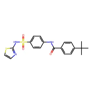 4-tert-butyl-N-{4-[(1,3-thiazol-2-yl)sulfamoyl]phenyl}benzamide structure