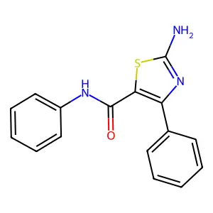 2-amino-N,4-diphenylthiazole-5-carboxamide structure