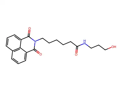 6-(1,3-dioxo-1H-benzo[de]isoquinolin-2(3H)-yl)-N-(3-hydroxypropyl)hexanamide structure