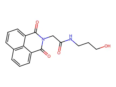 2-(1,3-Dioxo-1H,3H-benzo[de]isoquinolin-2-yl)-N-(3-hydroxy-propyl)-acetamide structure