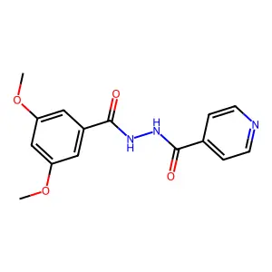 N'-(3,5-dimethoxybenzoyl)pyridine-4-carbohydrazide structure