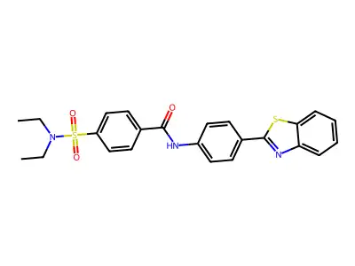 N-[4-(1,3-benzothiazol-2-yl)phenyl]-4-(diethylsulfamoyl)benzamide structure
