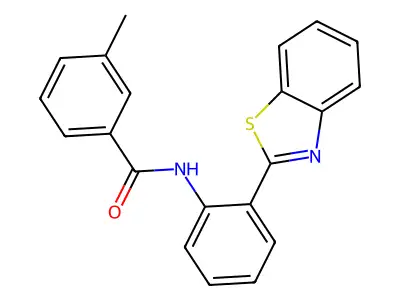 N-[2-(1,3-benzothiazol-2-yl)phenyl]-3-methylbenzamide structure