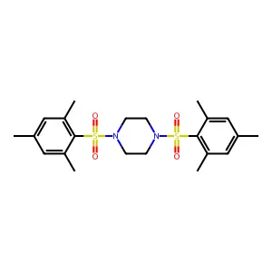 1,4-Bis(2,4,6-trimethylbenzenesulfonyl)piperazine structure