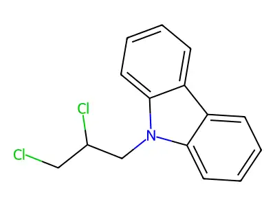 9-(2,3-dichloropropyl)-9H-carbazole structure