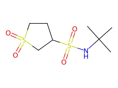 3-{[(Tert-butyl)amino]sulfonyl}thiolane-1,1-dione structure