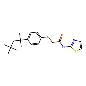 N-(1,3-thiazol-2-yl)-2-[4-(2,4,4-trimethylpentan-2-yl)phenoxy]acetamide structure