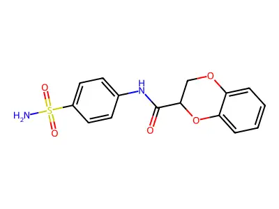 N-(4-sulfamoylphenyl)-2,3-dihydrobenzo[b][1,4]dioxine-2-carboxamide structure
